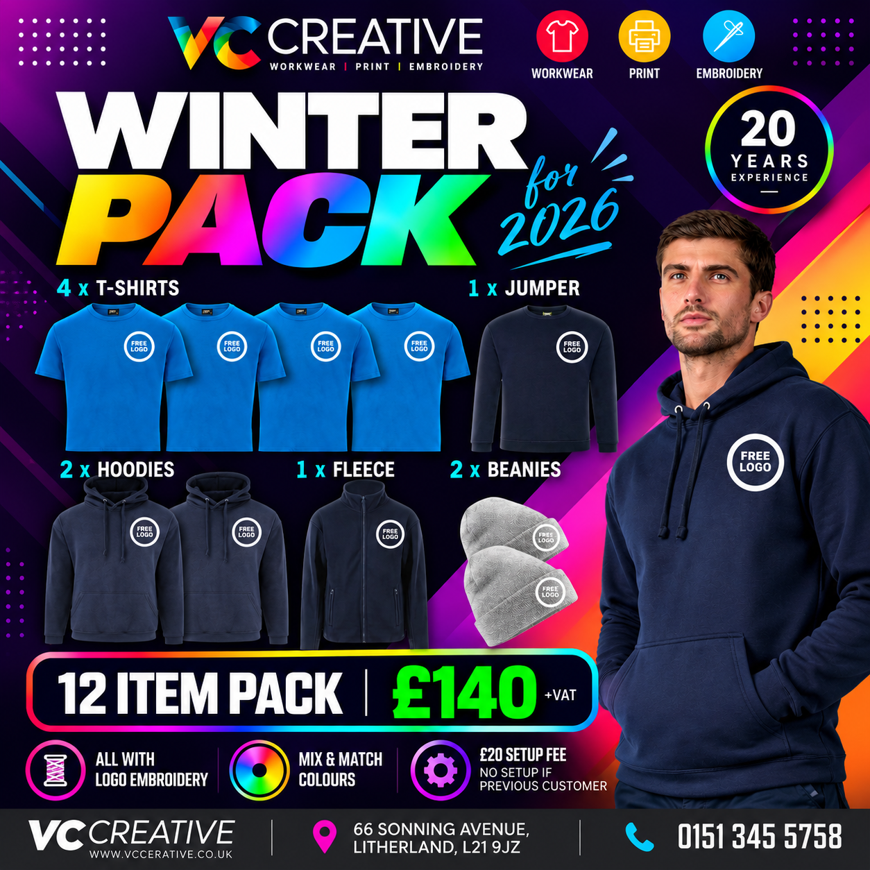12 x Item Workwear Pack £140!